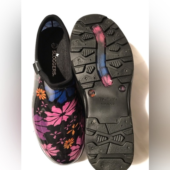 🌙 NEW SLOGGERS SHOES SIZE 10 FLOWER PRINT - Picture 3 of 4